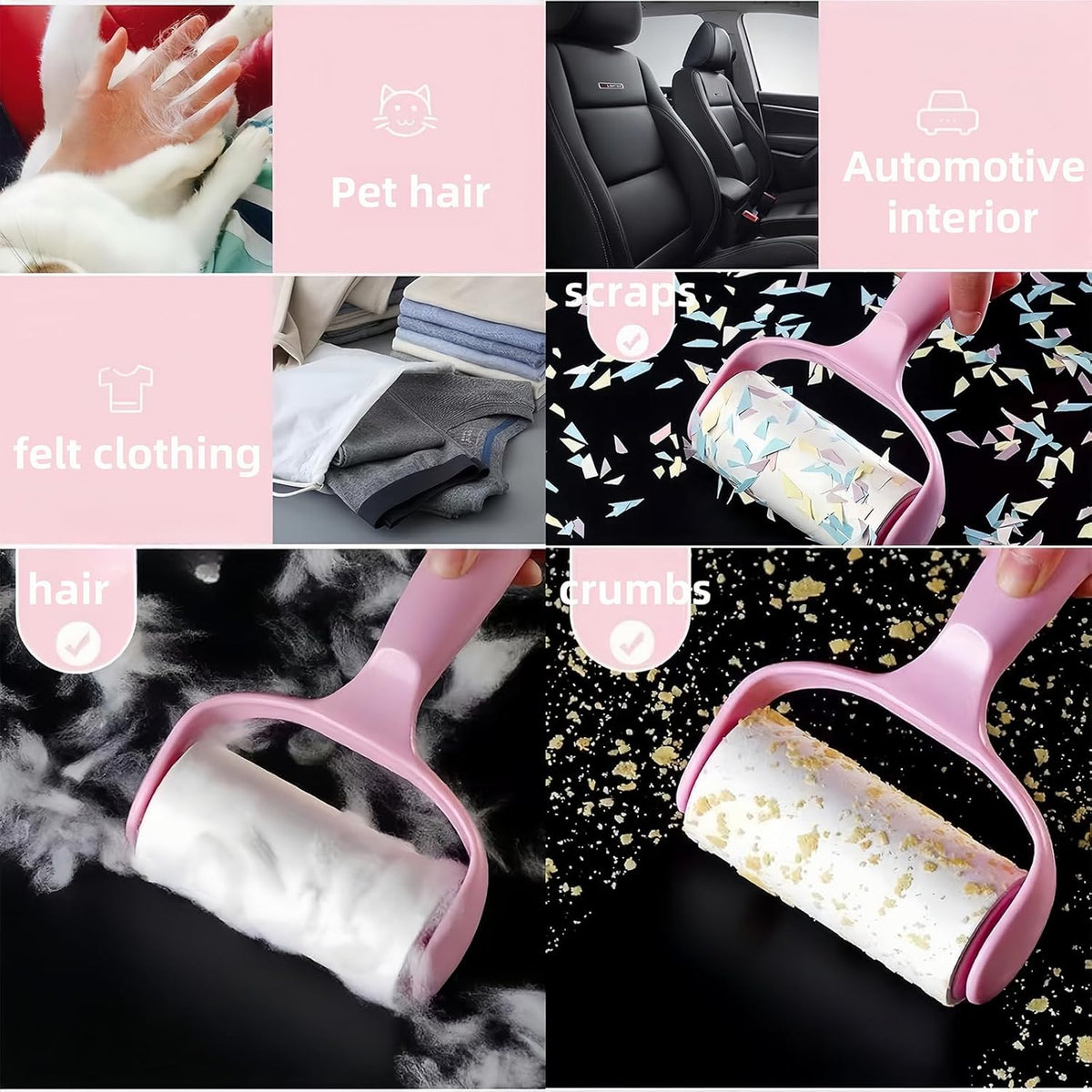 Extra-Sticky Lint Roller Set (120 Sheets)