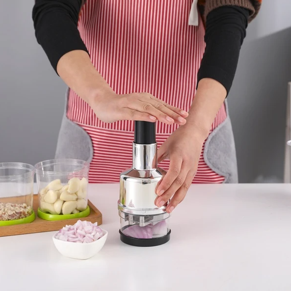Push-Down Vegetable Chopper