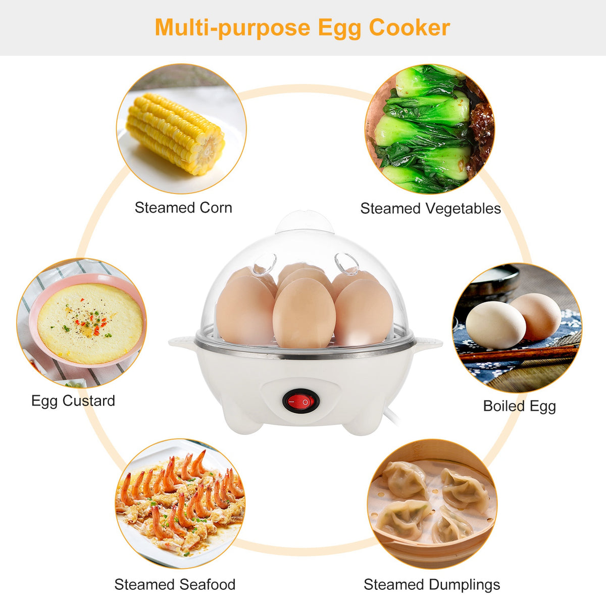 7-Egg Electric Egg Cooker