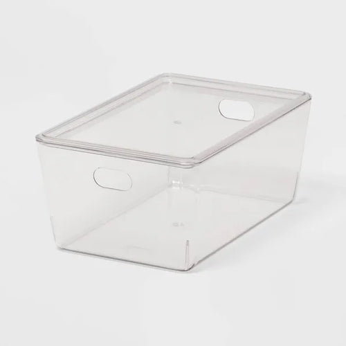 4L Stackable Clear Storage Bin with Lid