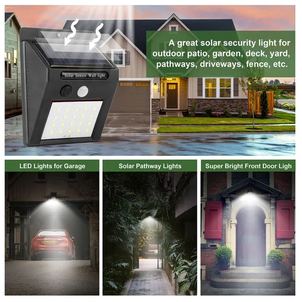 Solar Motion Sensor Outdoor Light (20 LED)