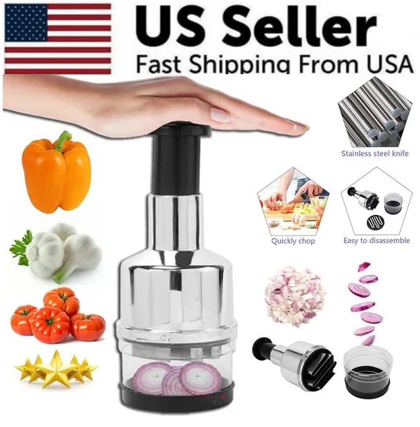 Push-Down Vegetable Chopper