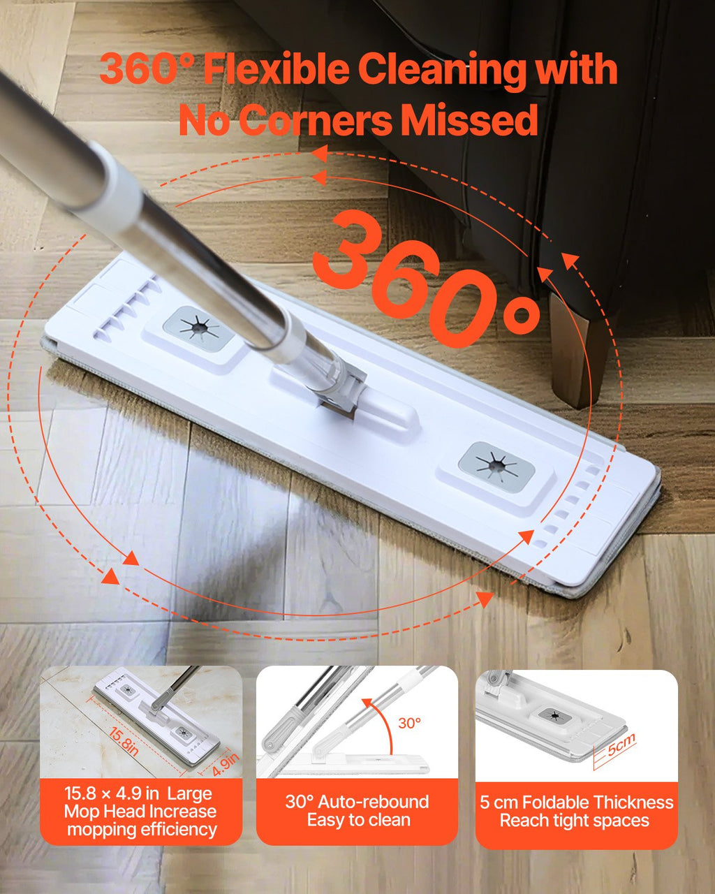 Flat Mop & Bucket Set with Wringer