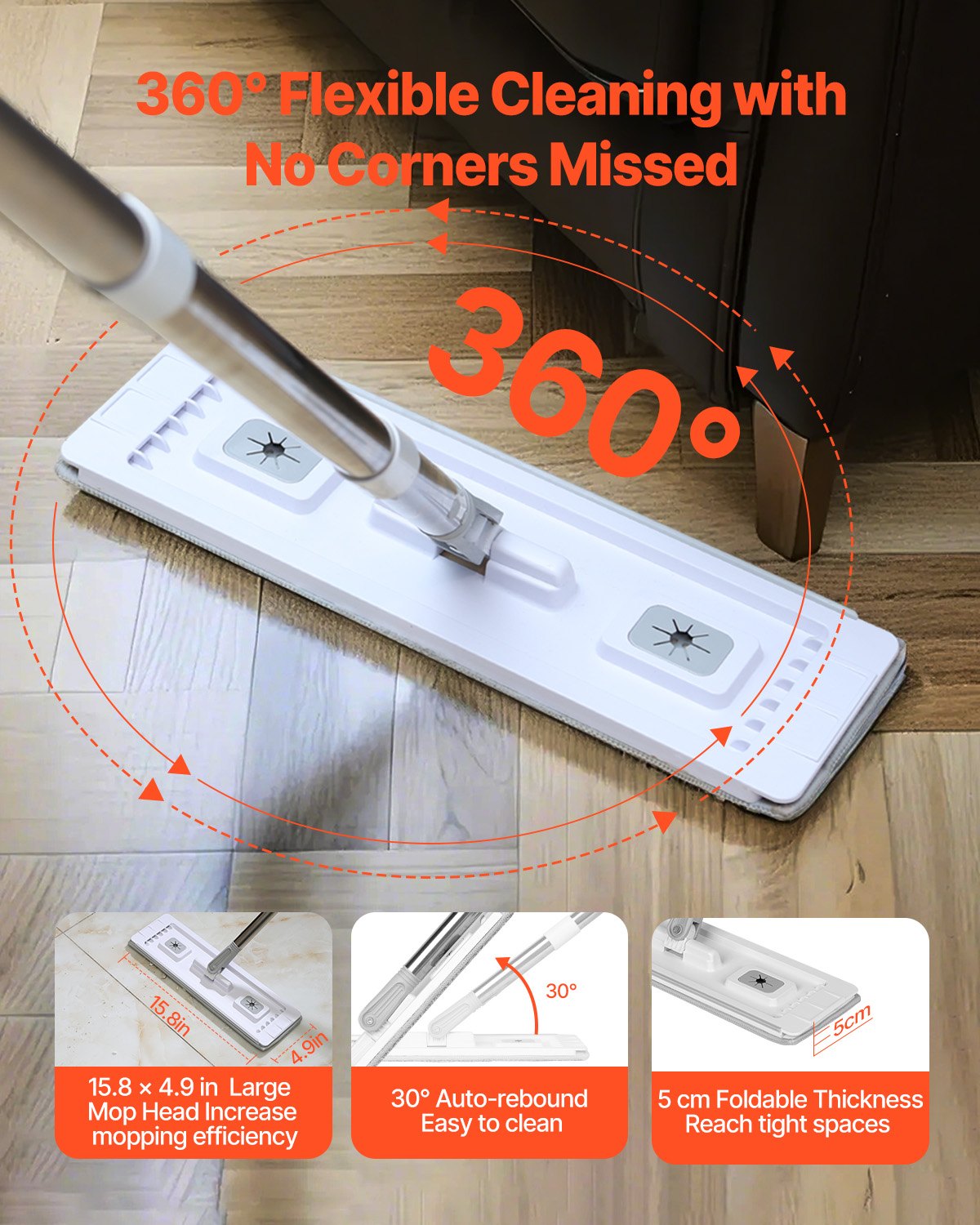 Flat Mop & Bucket Set with Wringer