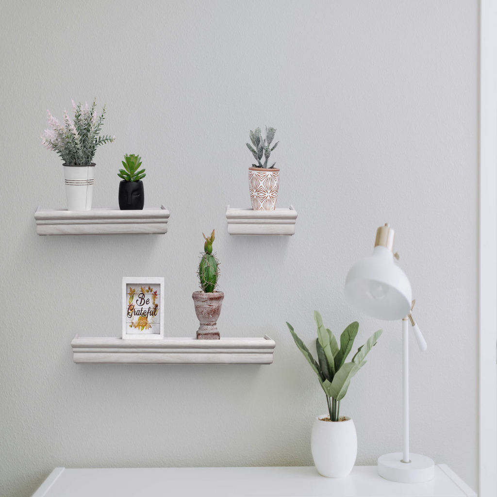 Floating Wall Shelves with Hidden Brackets