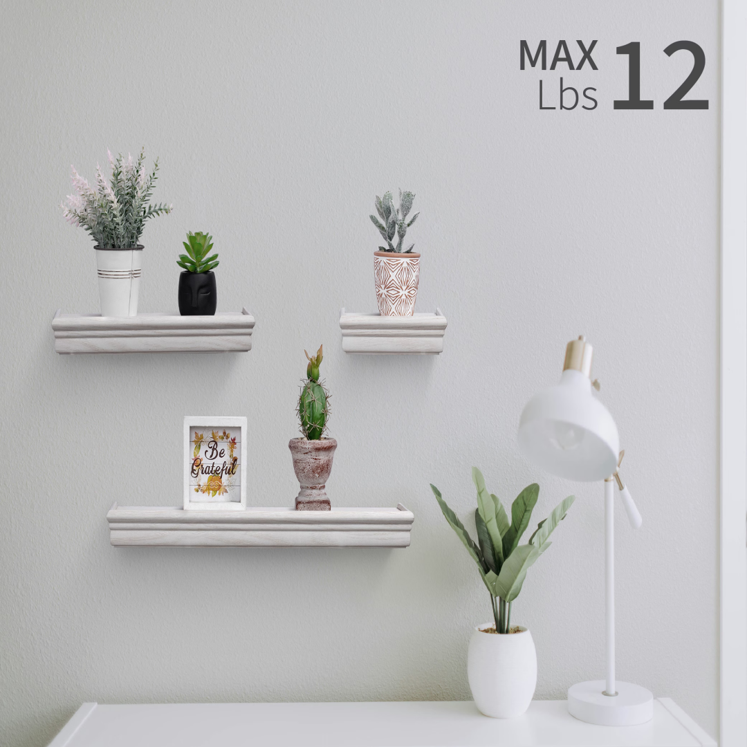 Floating Wall Shelves with Hidden Brackets