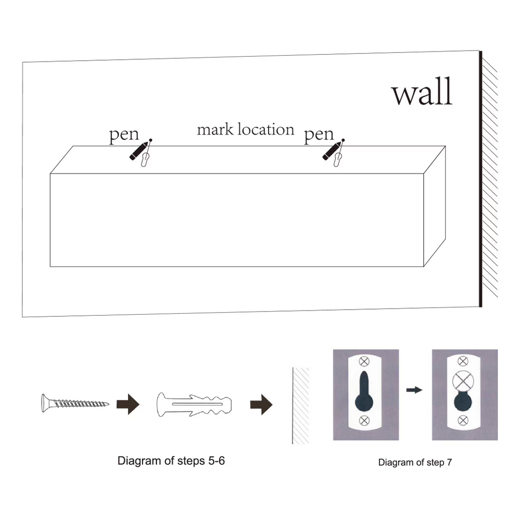 Floating Wall Shelves with Hidden Brackets