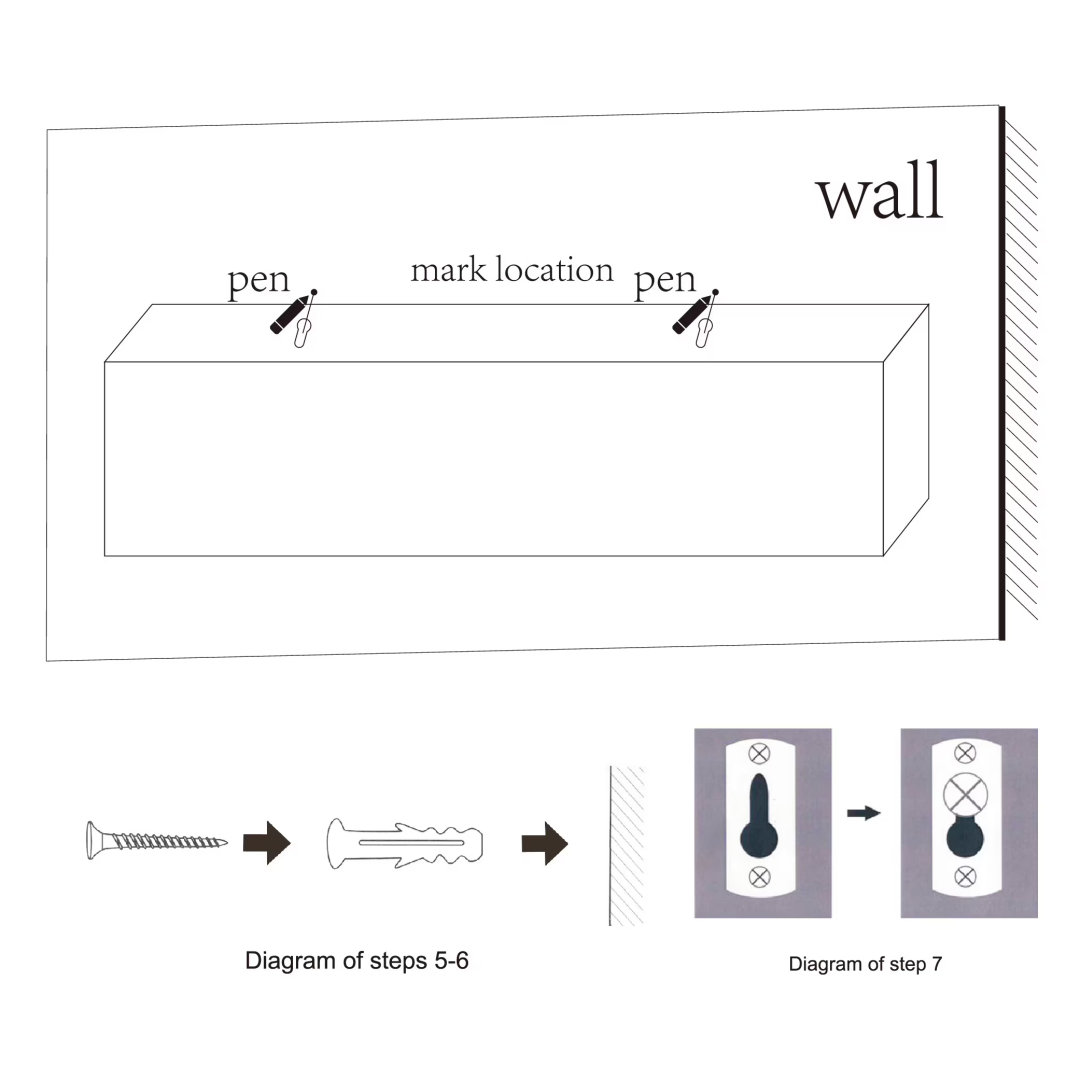 Floating Wall Shelves with Hidden Brackets