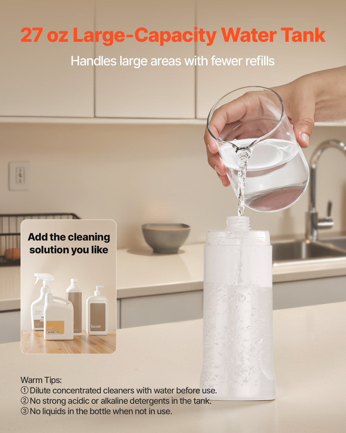 Spray Mop with Refillable Tank & 3 Pads