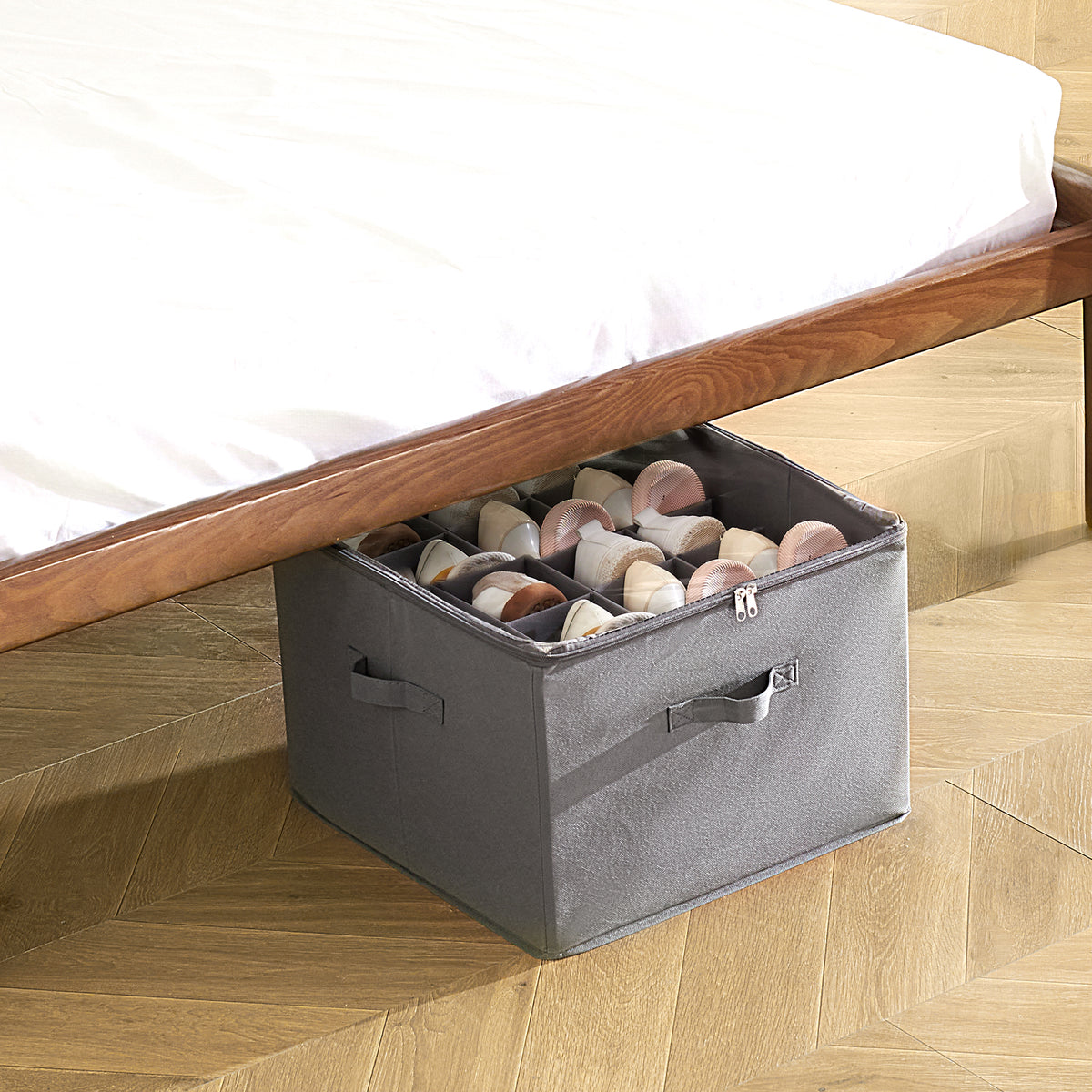 Under-Bed Shoe Organizer (16 Compartments)